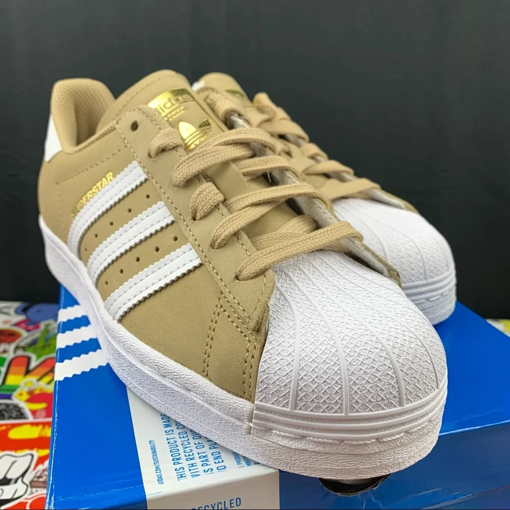 Adidas Superstar Desert Tan Sneakers Women’s Various Sizes - Picture 6 of 12
